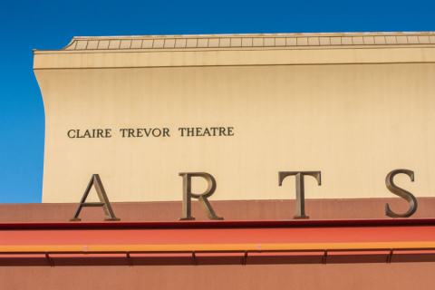 Building at Claire Trevor that says "THE ARTS"