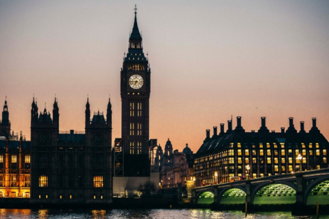 Image of Big Ben, the nickname for the Great Bell of the Great Clock of Westminster